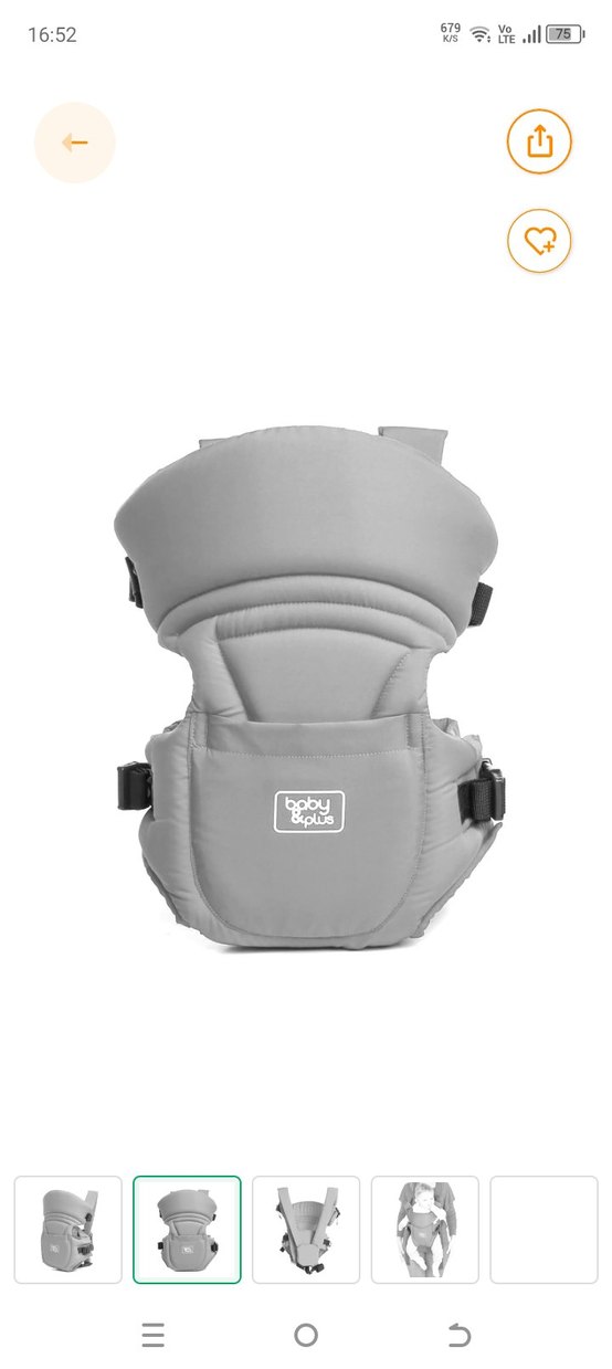 Baby Plus Bebek Kangurusu gri - Görsel 3
