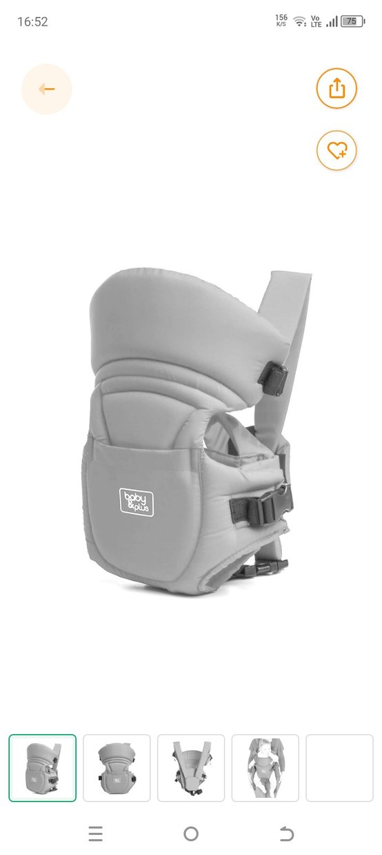 Baby Plus Bebek Kangurusu gri - Görsel 5