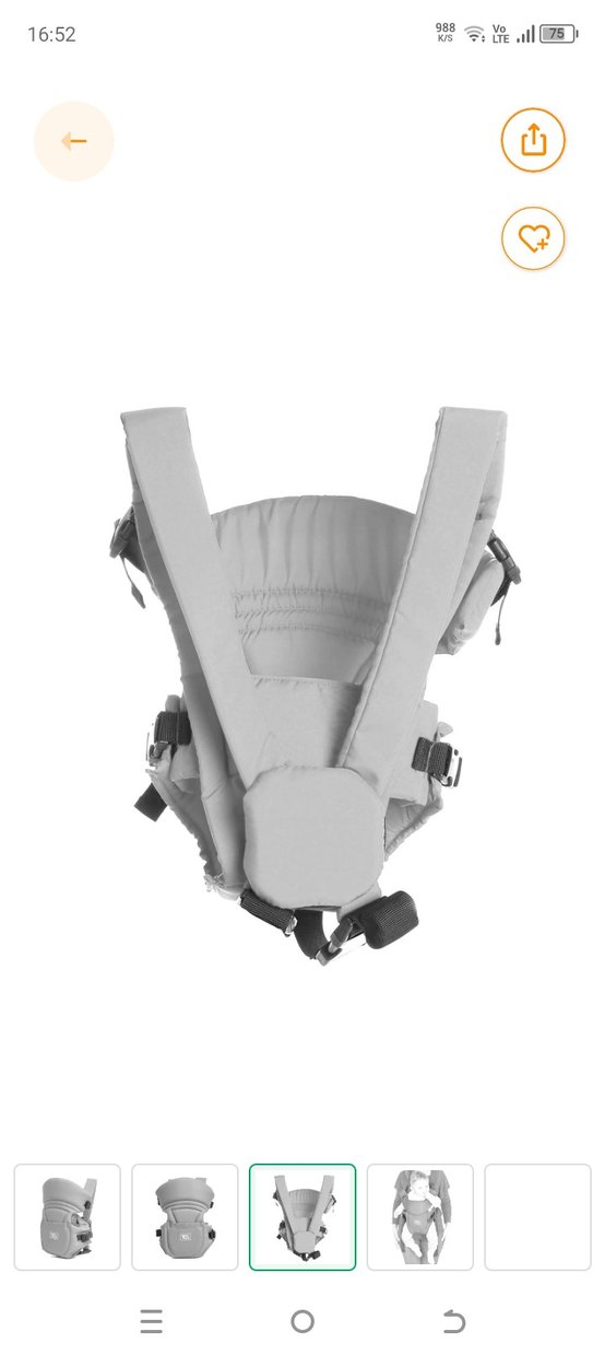 Baby Plus Bebek Kangurusu gri - Görsel 4