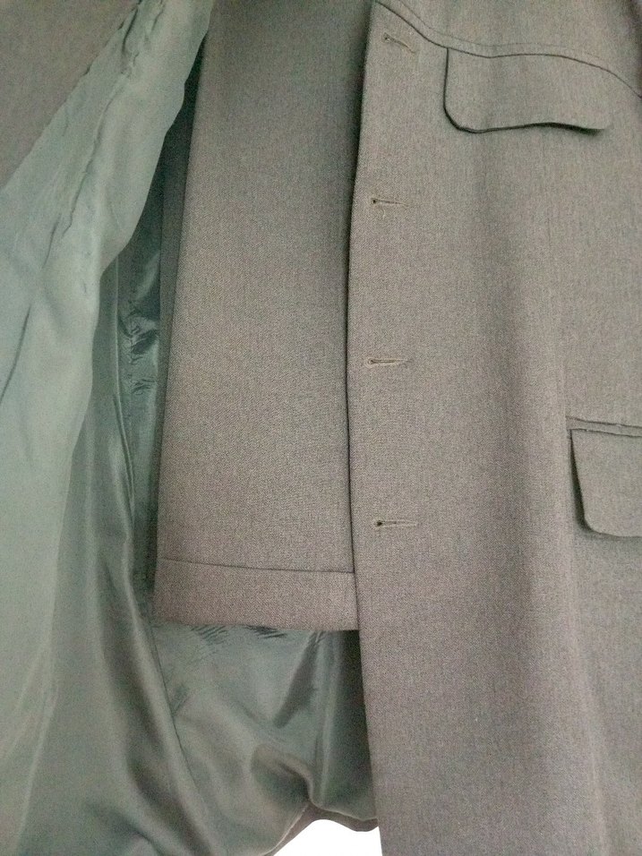 Gri Keten Erkek Takım Ceket koyu gri - Görsel 2