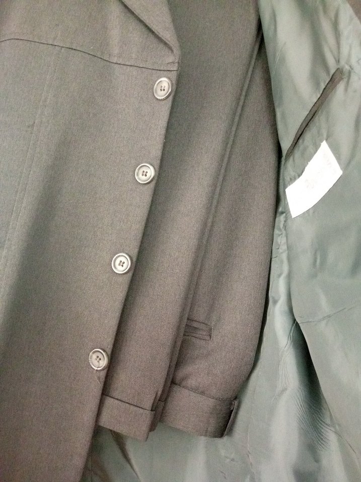 Gri Keten Erkek Takım Ceket koyu gri - Görsel 5