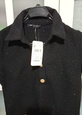 Düğmeli Siyah Midi Triko Elbise - Görsel 3