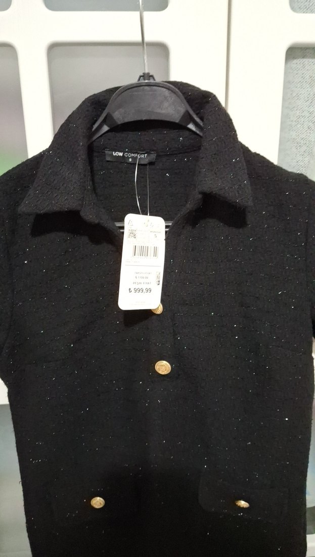 Düğmeli Siyah Midi Triko Elbise - Görsel 3