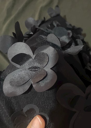 Trendyolmilla siyah çiçekli etek - Görsel 3