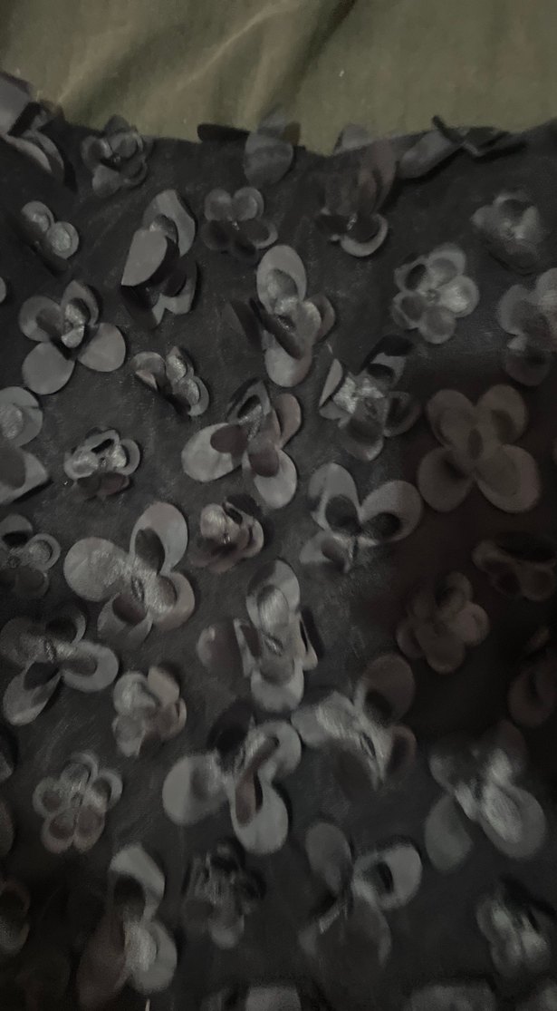 Trendyolmilla siyah çiçekli etek - Görsel 2