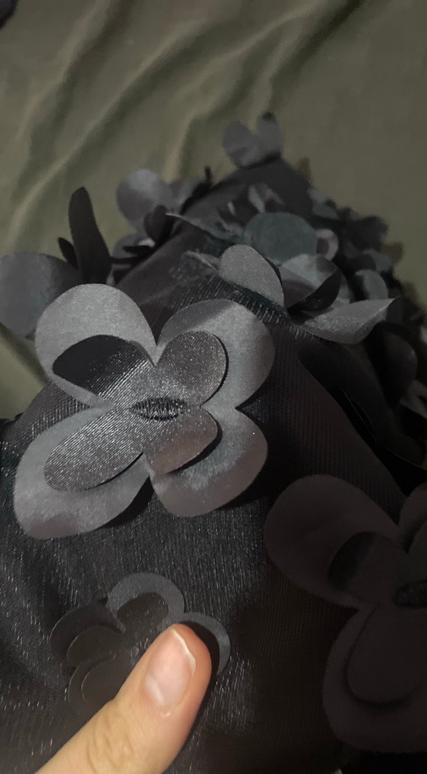 Trendyolmilla siyah çiçekli etek - Görsel 3