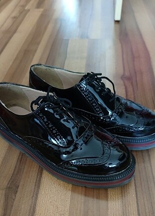 Siyah rugan oxford ayakkabı