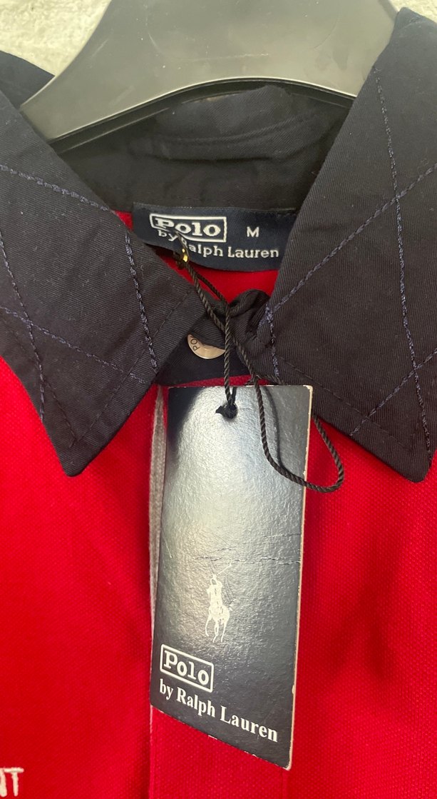 Koyu Kırmızı Polo Tişört, Düğmeli, Gevşek Kesim - Görsel 3