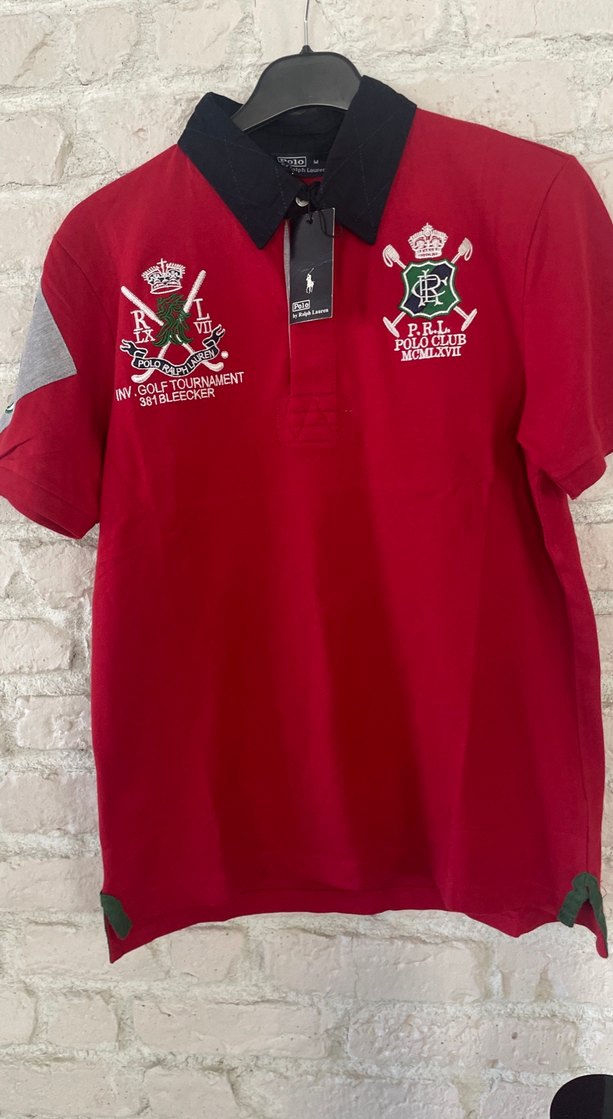 Koyu Kırmızı Polo Tişört, Düğmeli, Gevşek Kesim - Görsel 2