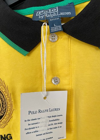 Sarı Siyah Baskılı Polo Tişört - Görsel 4