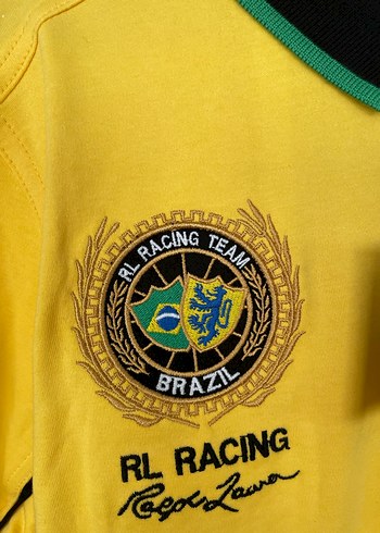 Sarı Siyah Baskılı Polo Tişört - Görsel 3