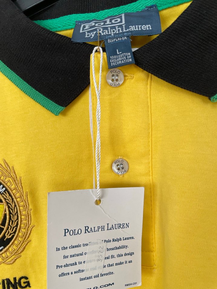 Sarı Siyah Baskılı Polo Tişört - Görsel 4