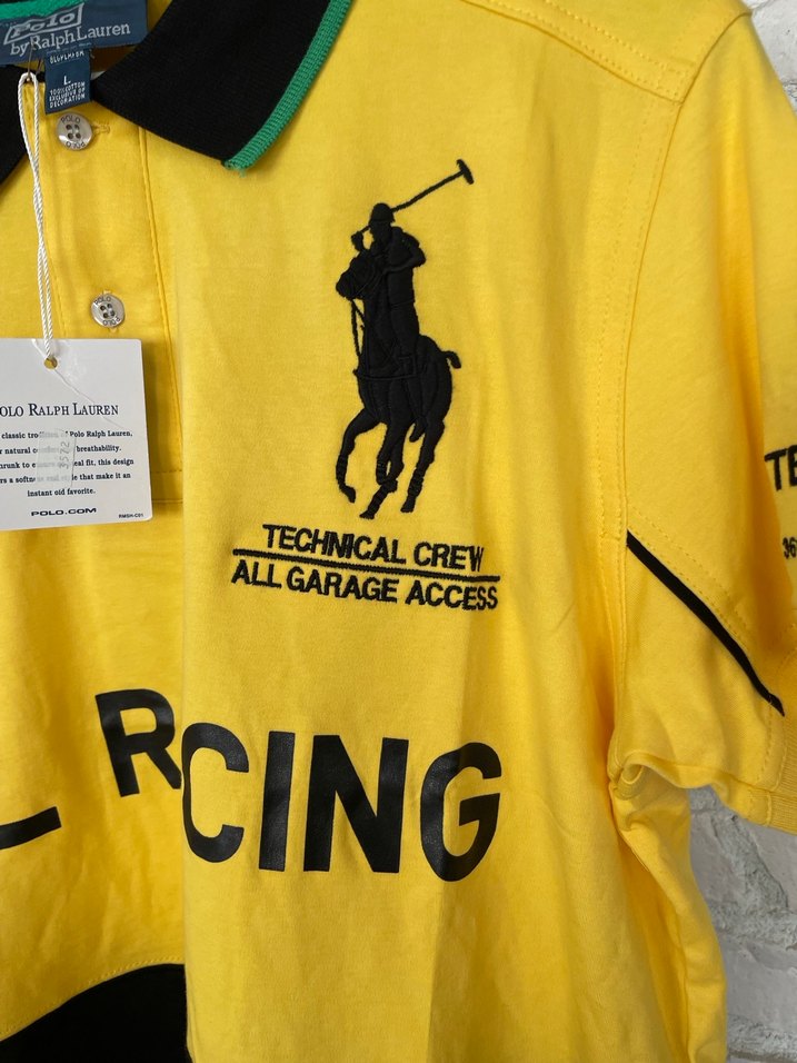 Sarı Siyah Baskılı Polo Tişört - Görsel 2