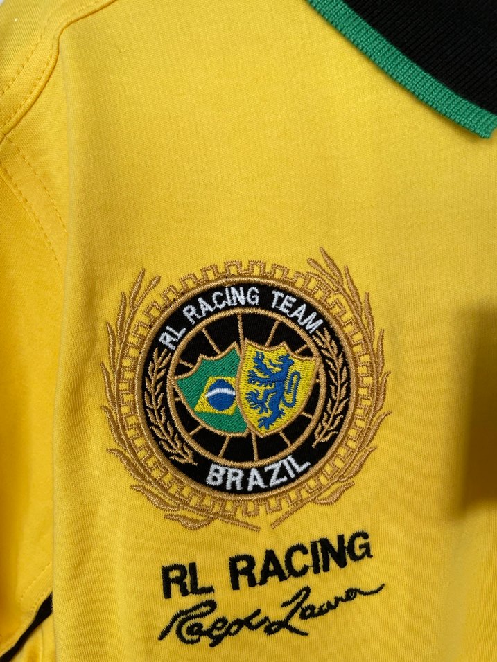 Sarı Siyah Baskılı Polo Tişört - Görsel 3