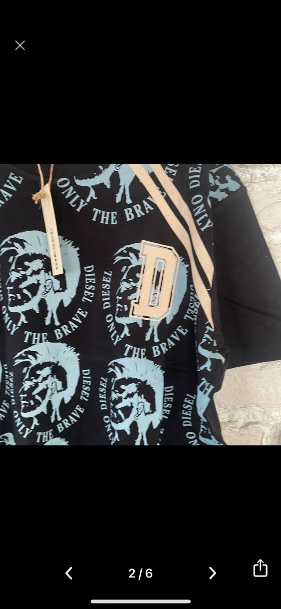 Diesel Siyah Baskılı Erkek Tişört - Görsel 3