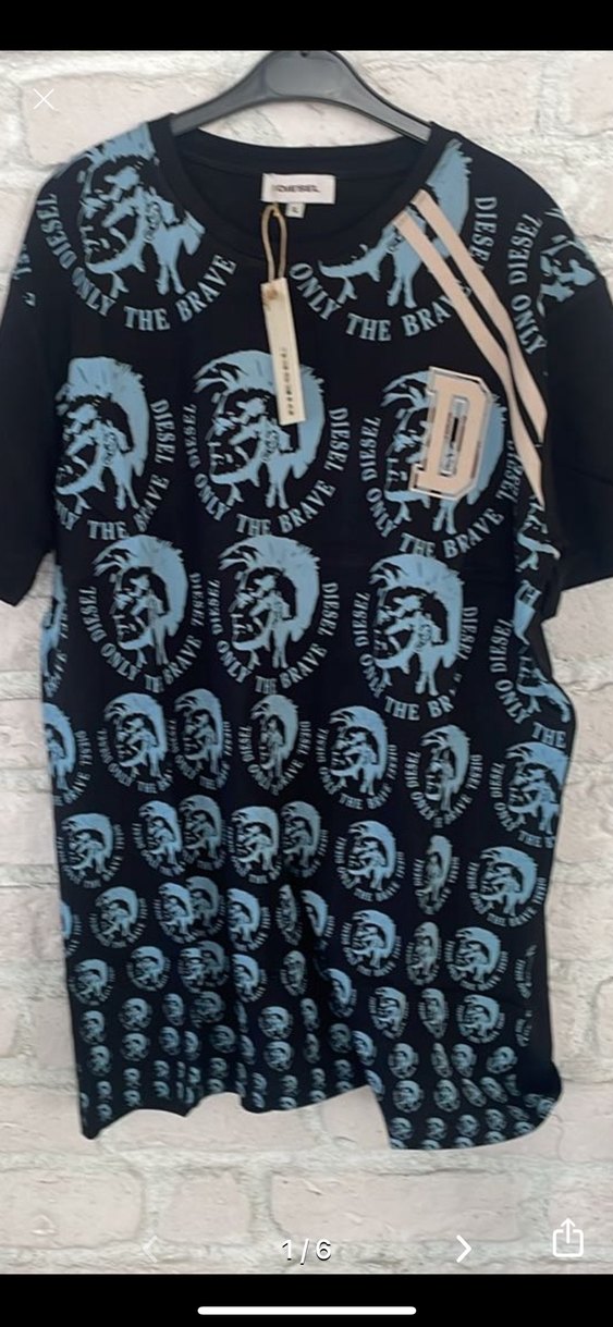 Diesel Siyah Baskılı Erkek Tişört - Görsel 2