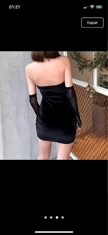 Siyah gotik Elbise - Görsel 3