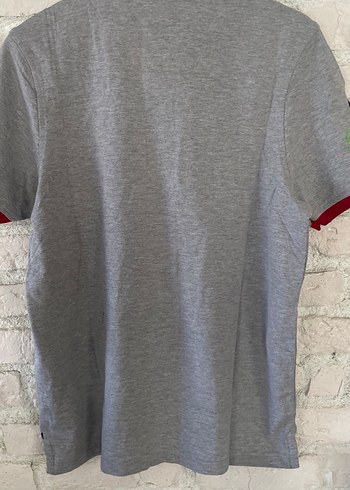 Gri Erkek Polo Tişört Düğmeli Yakalı - Görsel 7