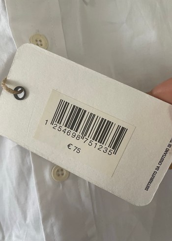 Düğmeli Beyaz Erkek Pamuk Gömlek - Görsel 4