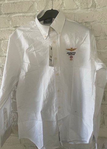 Düğmeli Beyaz Erkek Pamuk Gömlek - Görsel 5