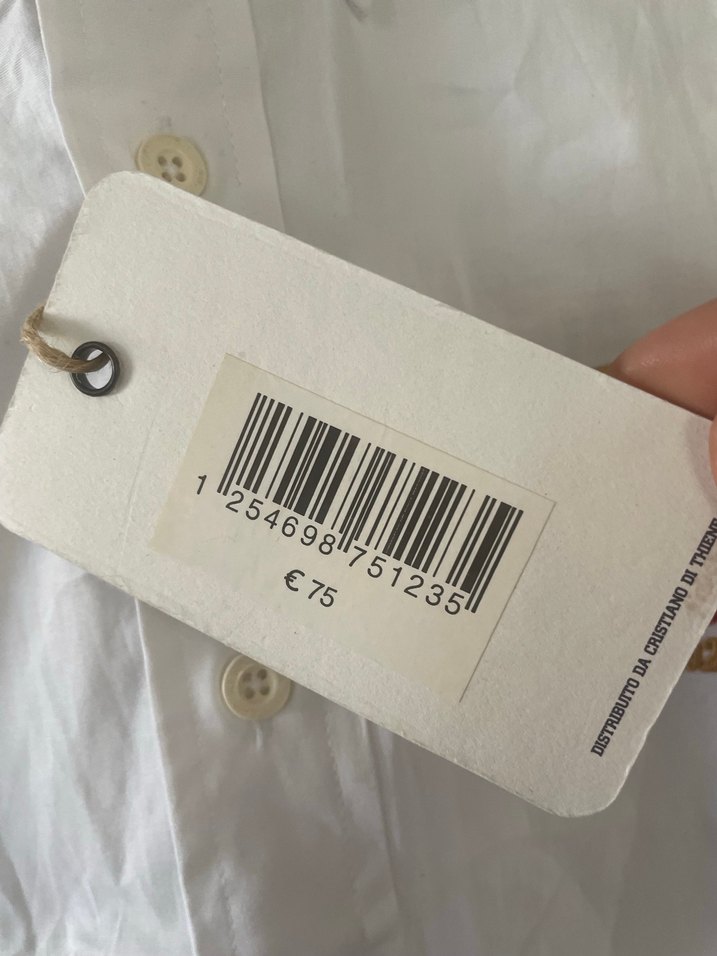 Düğmeli Beyaz Erkek Pamuk Gömlek - Görsel 4