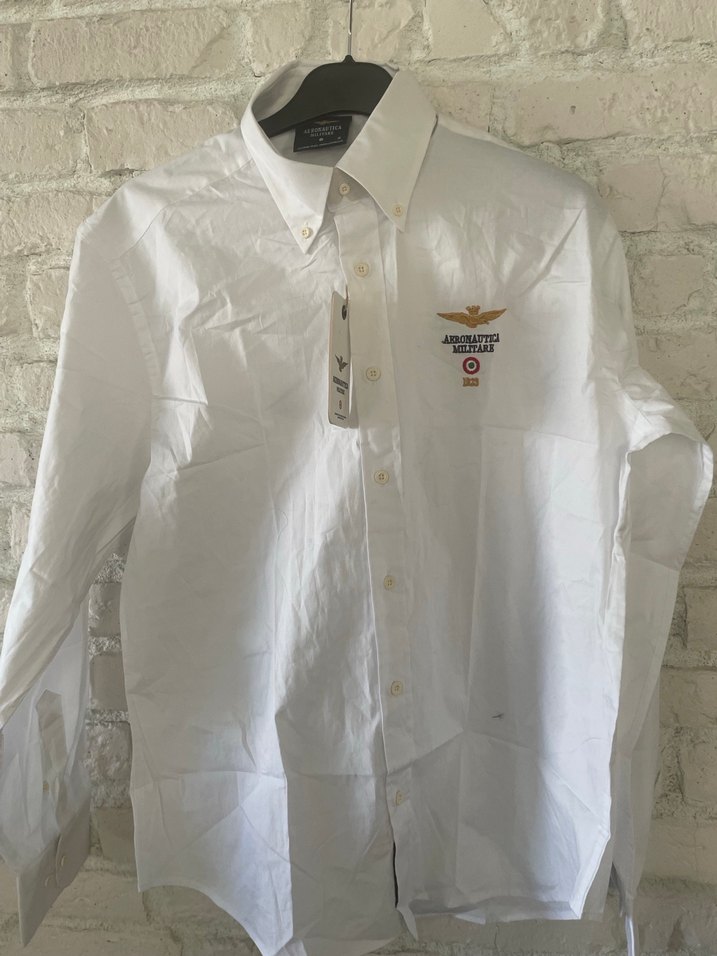 Düğmeli Beyaz Erkek Pamuk Gömlek - Görsel 5