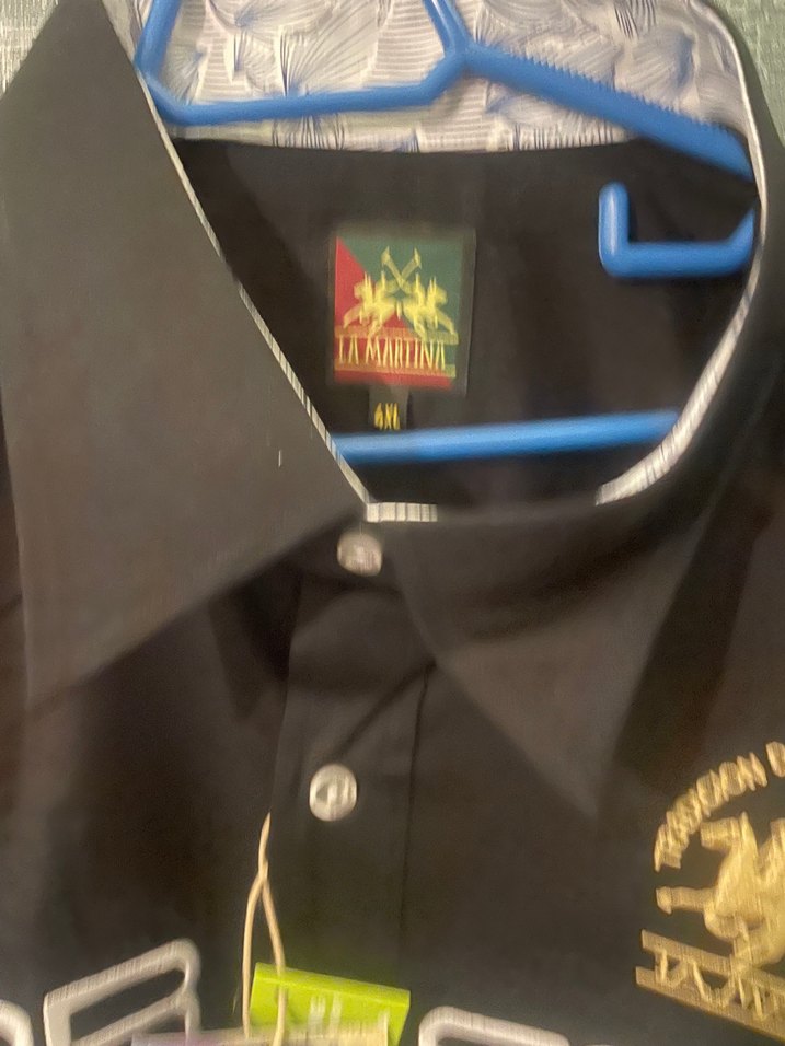 Siyah Porsche Baskılı Erkek Gömlek La Martına - Görsel 4