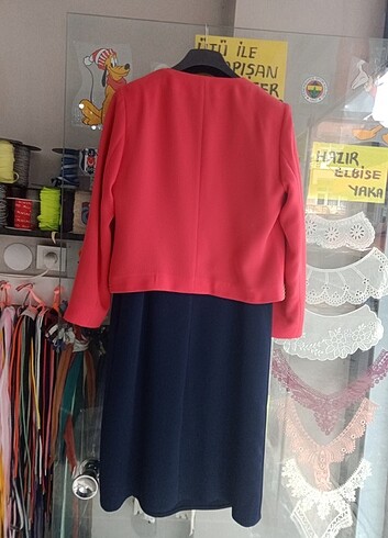 Midi İç Elbise ve Ceket Takımı - Görsel 6