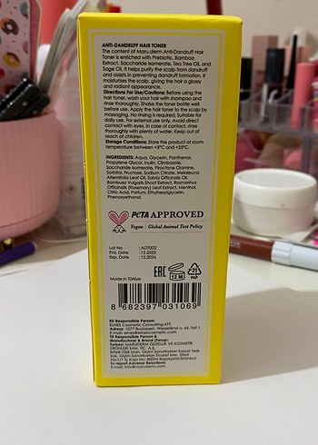 Beden Renk Maruderm Kepek Önleyici Saç Toniği 200 ml