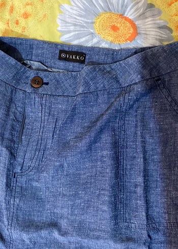 Vakko Düğmeli Lacivert Midi Etek - Görsel 6