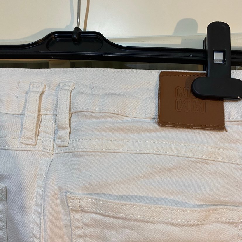 Network beyaz kot pantolon jean yüksek bel dar pantolon - Görsel 4