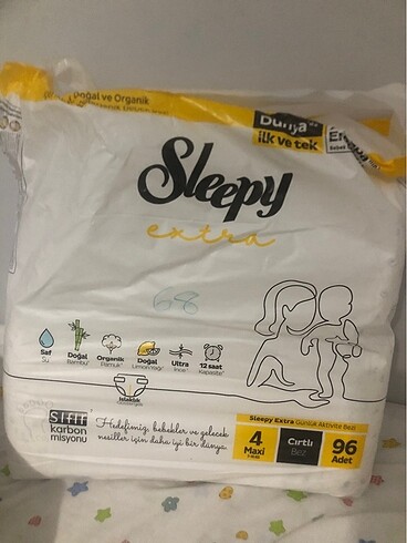 Sleepy extra 4 numara cırtlı bez