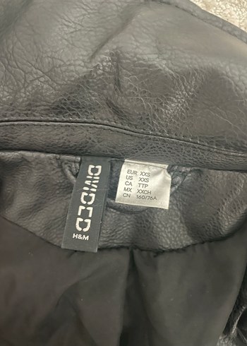 Siyah Deri Biker Ceket - Görsel 5