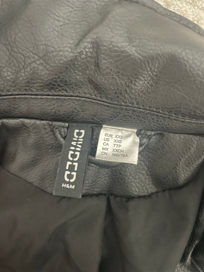 Siyah Deri Biker Ceket - Görsel 5