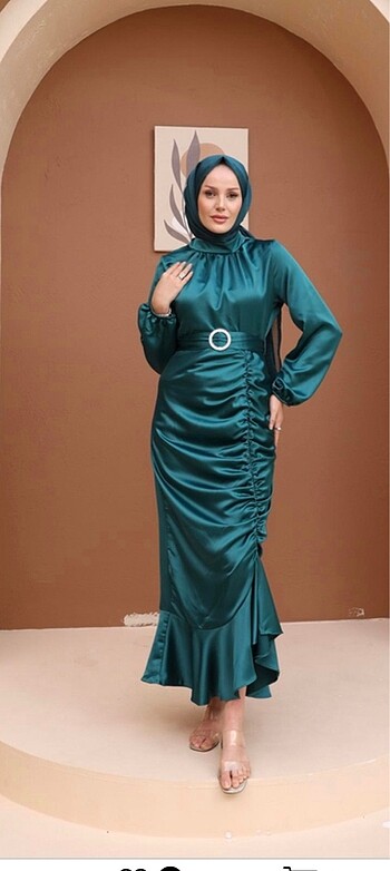 Saten tesettür abiye - Görsel 4