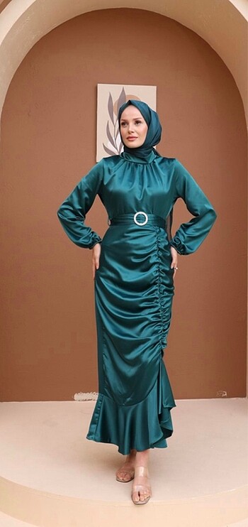 Saten tesettür abiye - Görsel 5