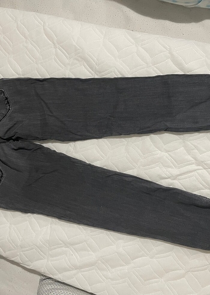 Gri kot pantalon - Görsel 2