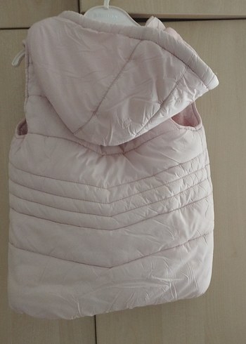 Kız Çocuk Pembe Fermuarlı Yelek - Görsel 2