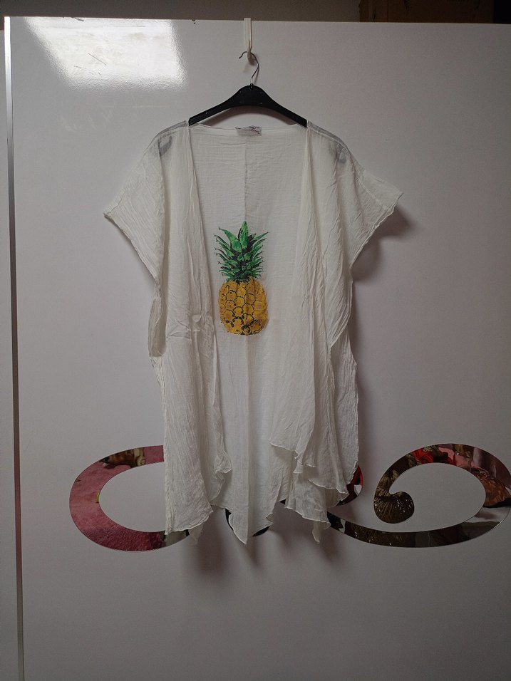 Beyaz Bohem Pamuklu pareo - Görsel 2