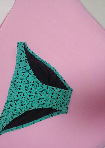 Dantel Detaylı Turkuaz Kadın Bikini Altı - Görsel 2