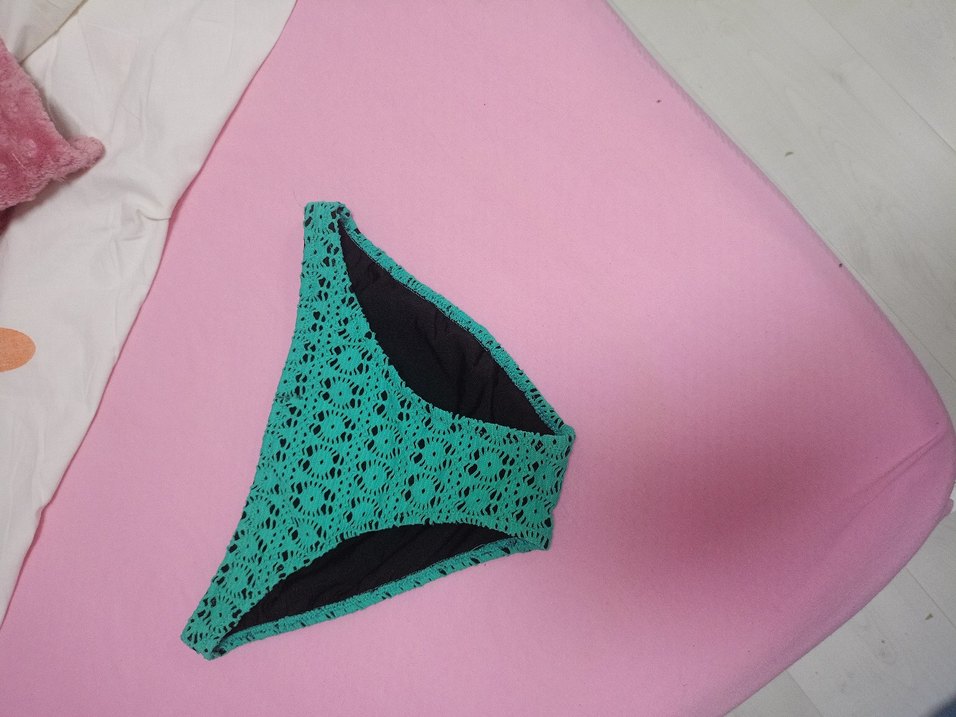 Dantel Detaylı Turkuaz Kadın Bikini Altı - Görsel 2