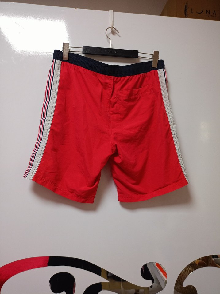 Renkli Baskılı Kemerli Erkek Şort - Görsel 5