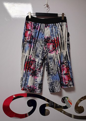 Bağcıklı Renkli Baskılı Kadın şort - Görsel 4