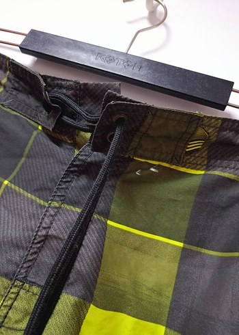 Erkek Sarı Kemerli Mini Bağcıklı Şort - Görsel 4