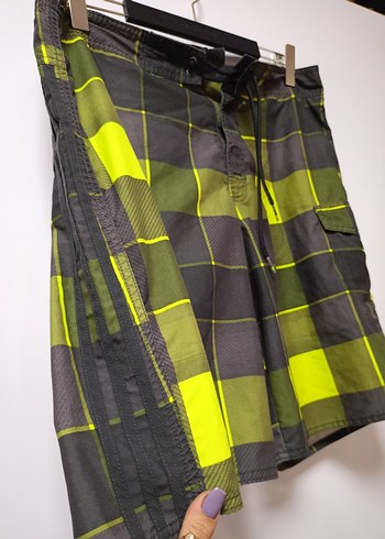 Erkek Sarı Kemerli Mini Bağcıklı Şort - Görsel 3