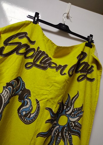 Sarı Baskılı Uzun Plaj Havlusu - Görsel 2