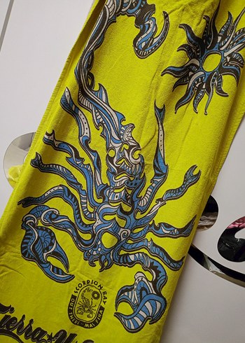 Sarı Baskılı Uzun Plaj Havlusu - Görsel 6