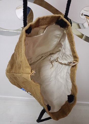 Kahverengi Mickey Baskılı Kadın Tote Çanta - Görsel 4