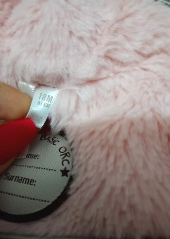 Kız Çocuk Pembe Kapüşonlu Kürklü Ceket - Görsel 6