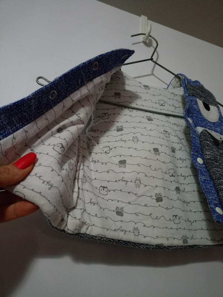 Erkek Çocuk Triko Gri Baskılı Yelek - Görsel 3